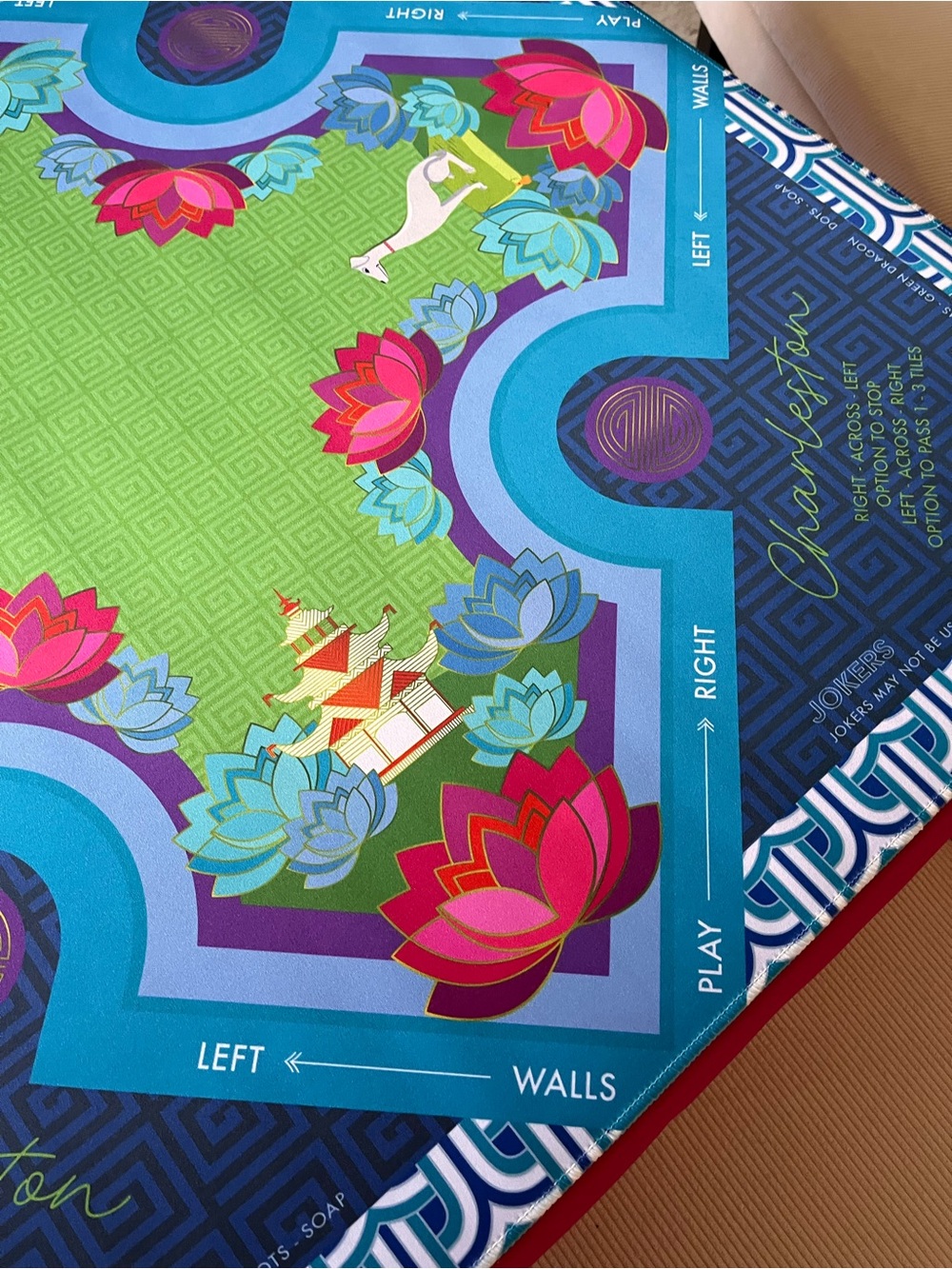 NWT Jonathan Adler Mahjong Mat with Matching Canvas Carrying Bag Tote - Picture 6 of 12